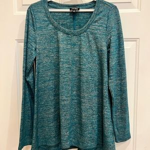 Turquoise Soft Long Sleeve Casual or Pajama Shirt